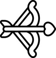 A black and white arrow with a heart on it vector