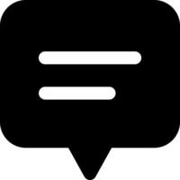 A black speech bubble with a line through it vector