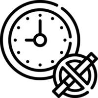 A black and white clock and cigarette vector