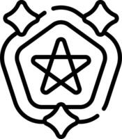 A pentagram and star in a circle vector