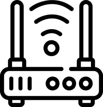 A wifi router icon on a white background vector