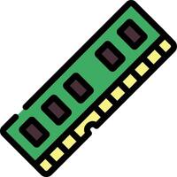 A memory module with four different colors vector