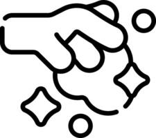 A hand is holding a sponge and bubbles vector