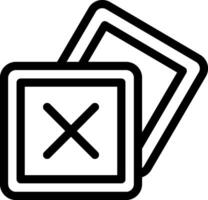 A black and white icon of two squares vector