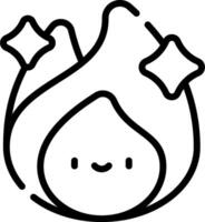 A cartoon character with a star on its head vector