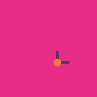 A pink background with a clock on it vector