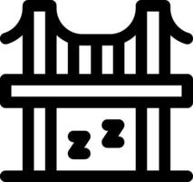 A black and white illustration of a bridge vector