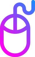 A purple and pink mouse with a handle vector
