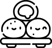 A black and white drawing of two ice cream cones vector