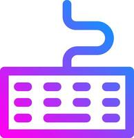 A purple and pink keyboard icon vector