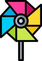 A colorful pinwheel on a stick vector