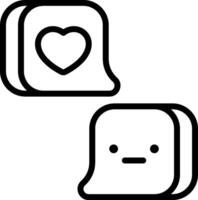 Two black and white icons of a heart and a heart vector