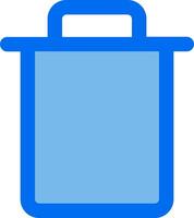 A blue plastic container with handles on it vector