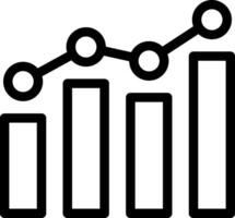A graph bar chart icon vector