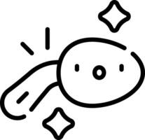 A black and white drawing of a rabbit vector