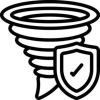 A tornado with a shield icon vector