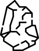 A black and white drawing of a rock vector