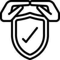 A shield with a check mark on it vector