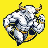 Bold Bull Design, Powerful Animal Illustration for Dynamic Branding vector