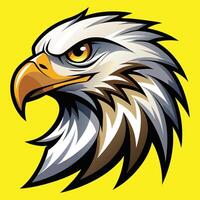 Vibrant Eagle Head Design, Bold and Colorful Bird Illustration vector