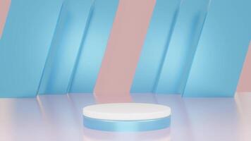3d rendering of minimal scene of blank podium with Valentine's Day theme or beauty ads and healthy promotion video