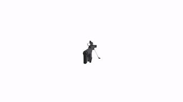 Realistic 3D rendering of a modern sniper rifle on a plain background video