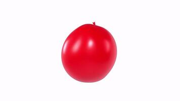 Realistic 3D rendering of a bright red apple on a plain background video