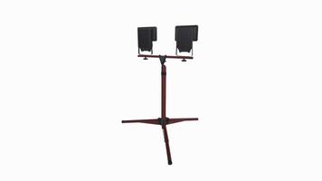 3D render of a minimalist camera tripod in a studio video