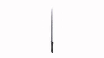 Realistic 3D rendering of a medieval sword with intricate details video