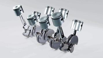 V8 Pistons Engine Infinite Loop Animation video
