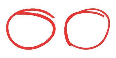Two red round shape design element vector