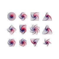 Abstract Futuristic Shape Element Set vector