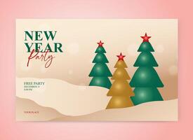 Christmas and New Year greeting cards. Christmas tree with a star on the top, Simple style on a light brown background vector