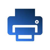 Printer gradient fill icons. office symbol with an elegant design for business purposes. vector