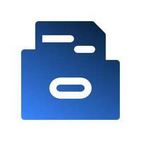 File organizer gradient fill icons. office symbol with an elegant and simple appearance. vector