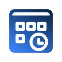Schedule gradient fill icons. office symbols for use in management applications. vector