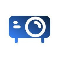 Projector gradient fill icons. office symbols in bright colors for a fresh look. vector
