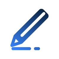 Pencil gradient fill icons. office symbols suitable for productivity applications. vector