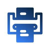 Laminating machine gradient fill icons. office symbols with easily recognizable designs. vector