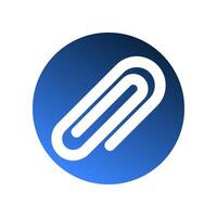 Paper clip gradient fill icons. office symbols to facilitate navigation in the interface. vector