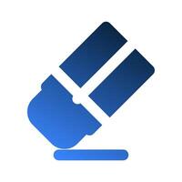 Eraser gradient fill icons. Modern style office symbols for business needs. vector
