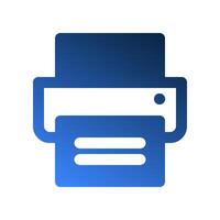 Fax machine gradient fill icons. office symbols that include various office equipment. vector