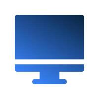Computer gradient fill icons. technology, office, monitors. can be used for web, ui and mobile app. vector