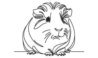Guinea pig coloring pages vector
