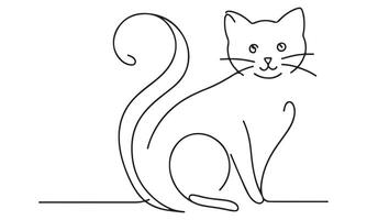 A cat is sitting on a white background vector