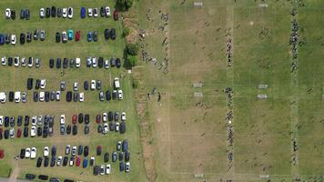 Drone View of Wrecked Automobile in Junkyard video