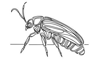 A black and white drawing of a bug vector