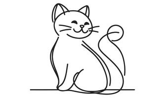 A cat is sitting on a white background vector