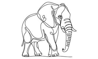 A drawing of an elephant with long tusks vector