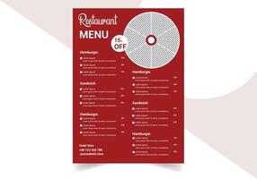 A menu for a restaurant called special menu vector